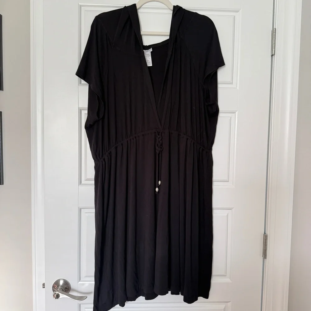 Black Hooded Dress - Picture 1 of 2